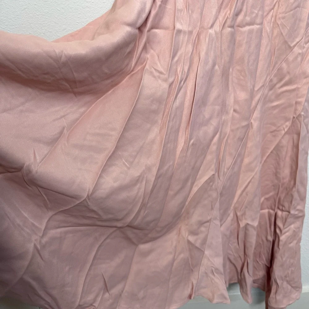 Anthropologie Cowl Neck Asymmetrical Twofer Dress Blush Pink Size XS - Picture 11 of 15